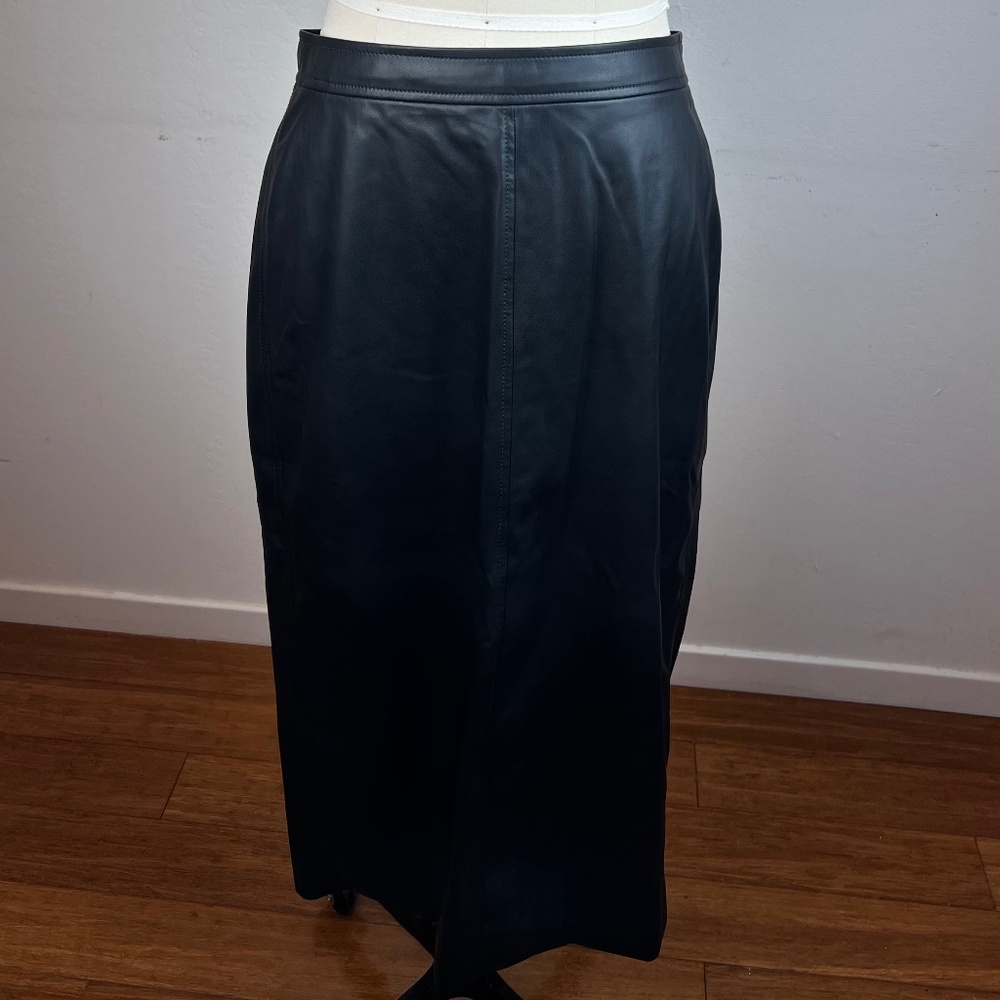 J. Crew Midi Leather Skirt